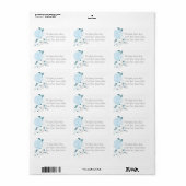 Vlinders en blauwe chrysanten etiket (Full Sheet)