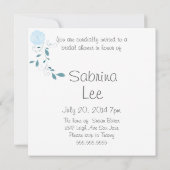 Vlinders en blauwe chrysanten slaan de datum op save the date (Achterkant)