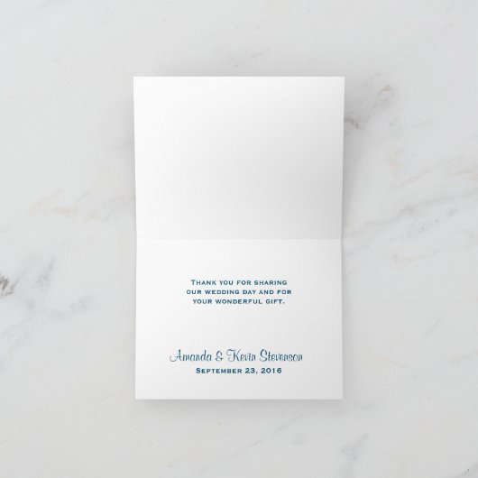 Vlinders en bloeiende bloemen Huwelijksbedankje Bedankkaart (Binnen)