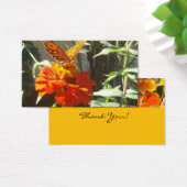 Vlinders en bloemen bedankkaart visitekaartje (Bureau)