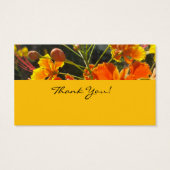 Vlinders en bloemen bedankkaart visitekaartje (Achterkant)