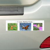 Vlinders en bloemen Bumpersticker (Op auto)