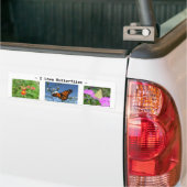 Vlinders en bloemen Bumpersticker (Op Truck)