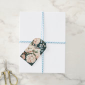Vlinders en bloemen cadeaulabel (Met Touw)