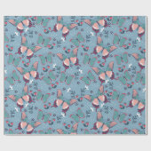 vlinders en bloemen cadeaupapier (Vlak)