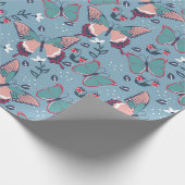 vlinders en bloemen cadeaupapier (Hoek)