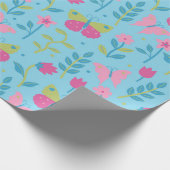 Vlinders en bloemen. cadeaupapier (Hoek)