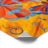 vlinders en bloemen Canvas Afdrukken Poster (Hoek)