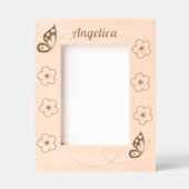Vlinders en bloemen Custom Name 5x7 Gegraveerde Lijstjes (Voorkant)