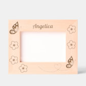 Vlinders en bloemen Custom Name 7x5 Gegraveerde Lijstjes (Voorkant)