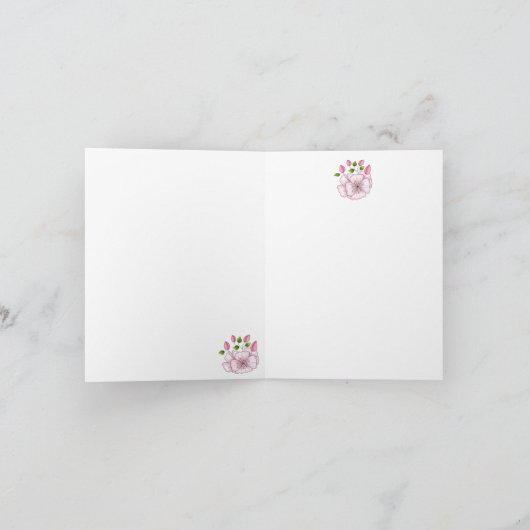 Vlinders en bloemen Dank u Bedankkaart (Binnen)