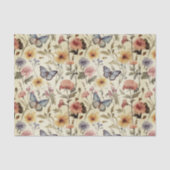  Vlinders en Bloemen Decoupage Patroon Tissuepapier (Voorkant)