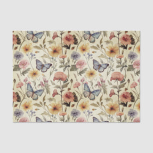  Vlinders en Bloemen Decoupage Patroon Tissuepapier