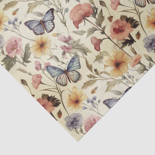  Vlinders en Bloemen Decoupage Patroon Tissuepapier (Detail)