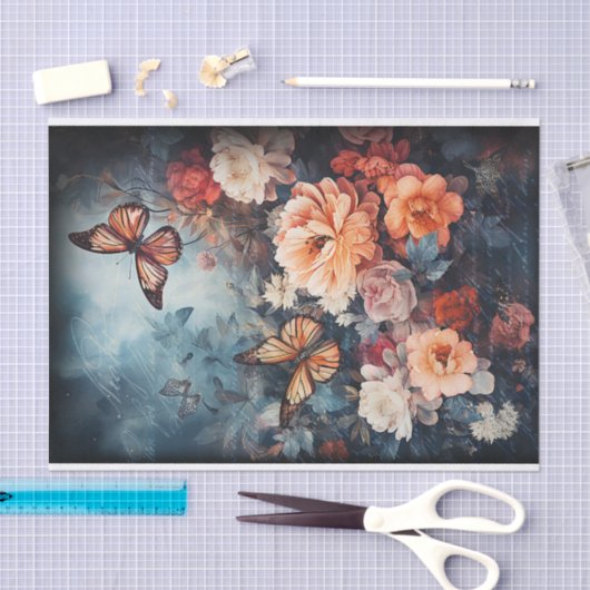 Vlinders en Bloemen Decoupage Tissuepapier (Craft)