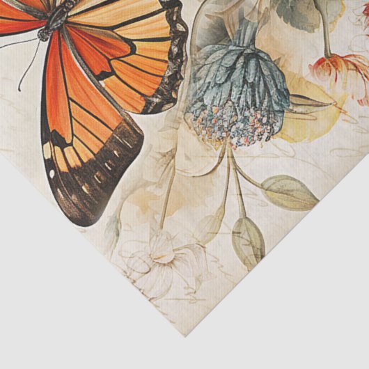 Vlinders en Bloemen Decoupage Tissuepapier (Detail)