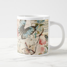 Vlinders en Bloemen Grote Koffiekop