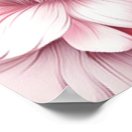 Vlinders en bloemen in verschillende tinten roze poster (Hoek)