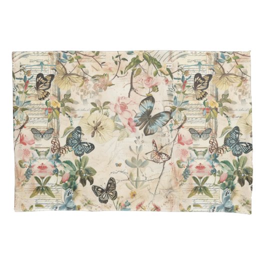  Vlinders en Bloemen Kussensloop (Voorkant)