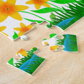 Vlinders en bloemen legpuzzel (Zijkant)