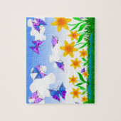 Vlinders en bloemen legpuzzel (Verticaal)