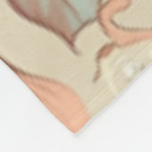 Vlinders en bloemen licht sinaasappel eWatch Fleece Deken (Hoek)