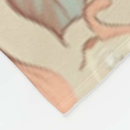 Vlinders en bloemen licht sinaasappel eWatch Fleece Deken (Hoek)