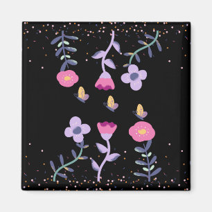 vlinders en bloemen magneet