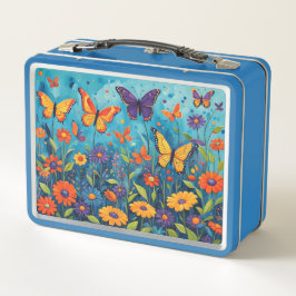 Vlinders en bloemen op Blue Kind