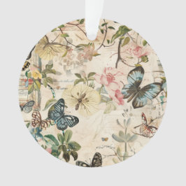 Vlinders en Bloemen Ornament