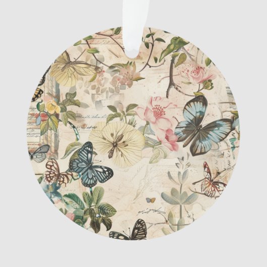  Vlinders en Bloemen Ornament (voorkant)