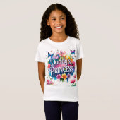 Vlinders en bloemen, papa's prinses t-shirt (Voorkant volledig)