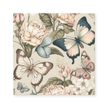 Vlinders en bloemen pastel