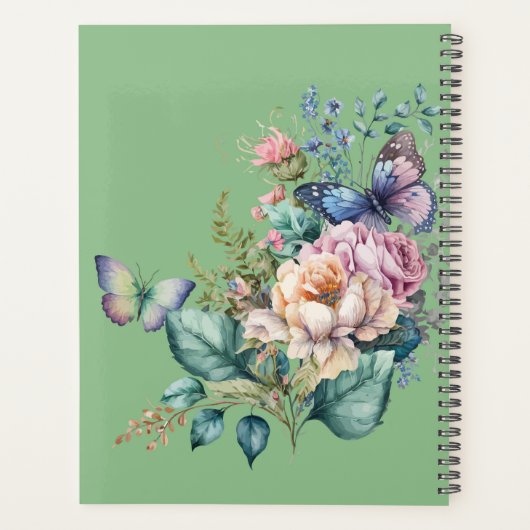 Vlinders en bloemen Planner (Achterkant)