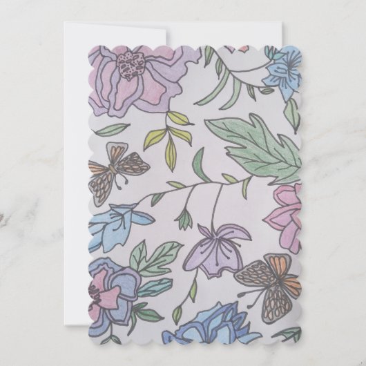 Vlinders en Bloemen Save The Date (Voorkant)