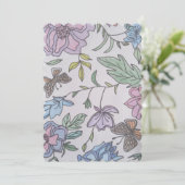 Vlinders en Bloemen Save The Date (Staand voorkant)