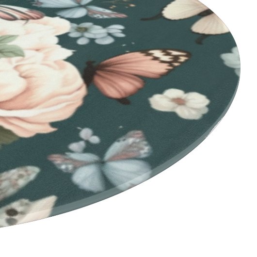 Vlinders en bloemen snijplank (Hoek)