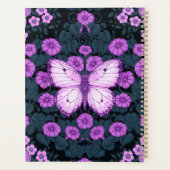 Vlinders en bloemen symmetrie, violet en blauw planner (Achterkant)