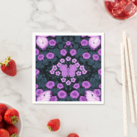 Vlinders en bloemen symmetrie, violet en blauw