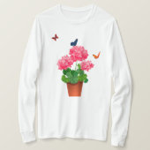 Vlinders en bloemen T-shirt (Design voorkant)