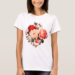 Vlinders en bloemen t-shirt