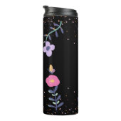 vlinders en bloemen thermosbeker (Geroteerd rechts)