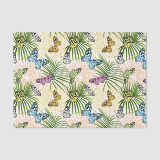 Vlinders En Bloemen Tissuepapier (Voorkant)