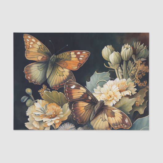 Vlinders en Bloemen Tissuepapier (Voorkant)