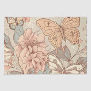 Vlinders en bloemen tissuepapier