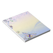 vlinders en bloemen, van pasta notitieblok (Schuin)