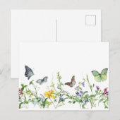 Vlinders en bloesems briefkaart (Voorkant / Achterkant)