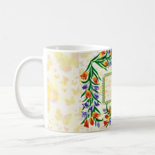 vlinders en bloesems koffiemok (Links)