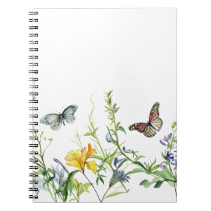 Vlinders en bloesems notitieboek