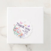 Vlinders en Blooms Baby shower Dank U Bedankjes Labels (In situ)